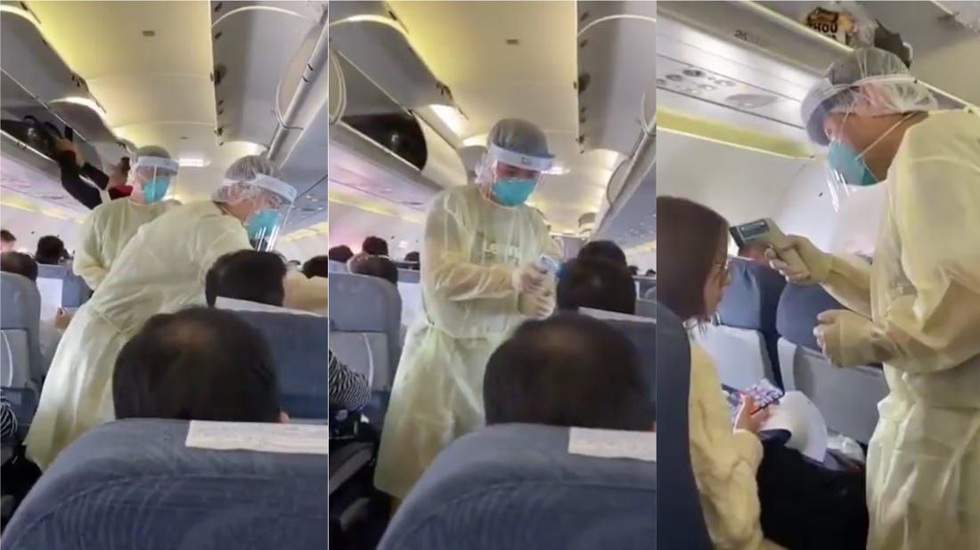 Смертельный вирус в Китае: Как в самолетах инспектируют пассажиров