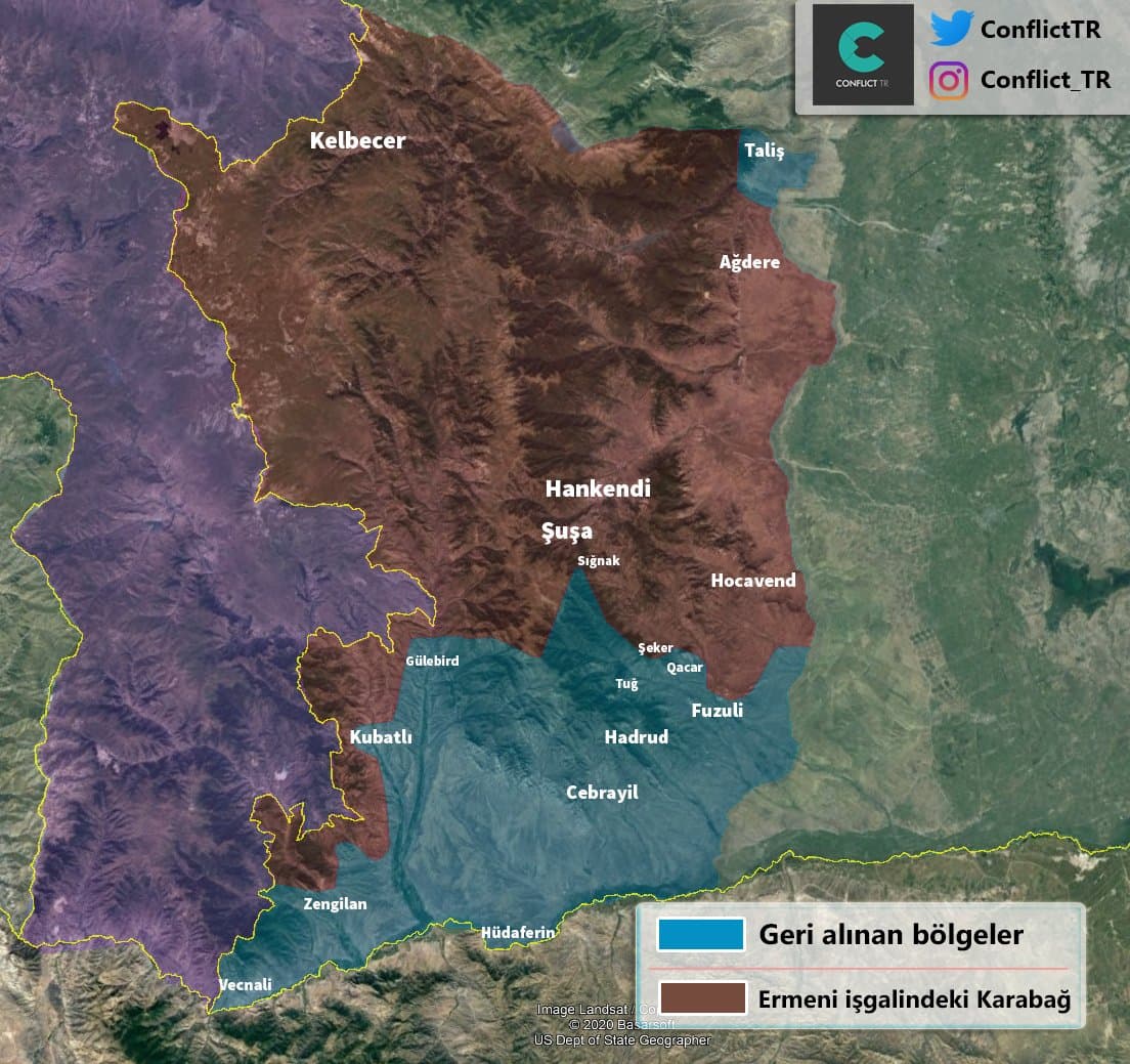 Азербайджан берет под свой контроль Лачинский коридор в Карабахе