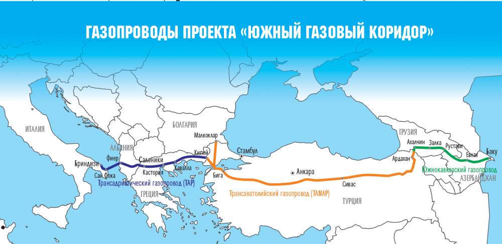 Азербайджан готов к коммерческим поставкам по газопроводу TAP в Европу