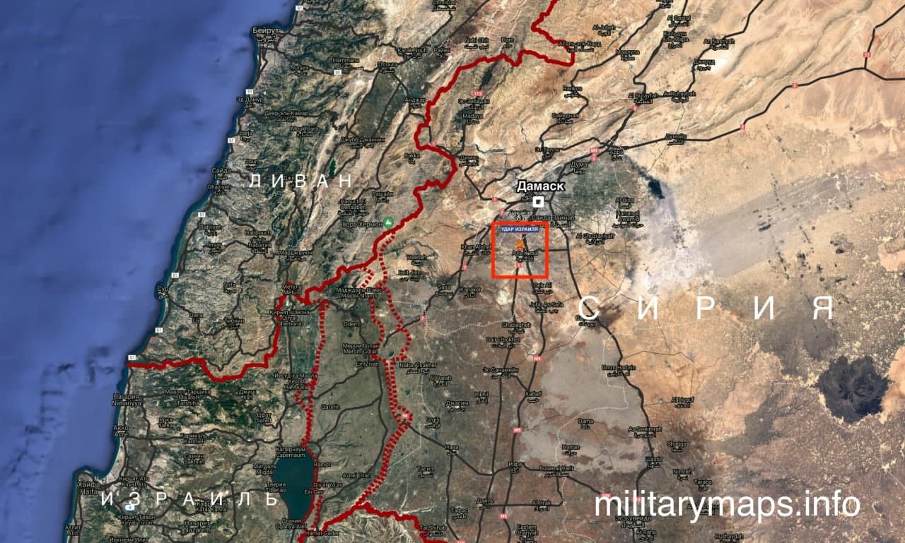 СМИ: ВВС Израиля атаковали склады с оружием армии Асада около Дамаска