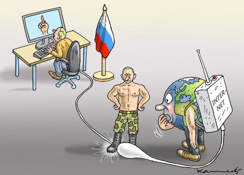 Путин приближается к возведению в России «электронного железного занавеса»