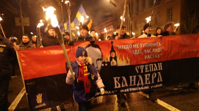 Как прошел марш в честь Бандеры в Киеве. (Фото и Видео)