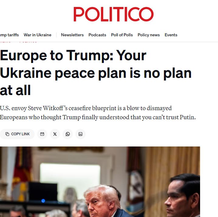 В Брюсселе говорят, что «Виткоффу нужен психиатр»