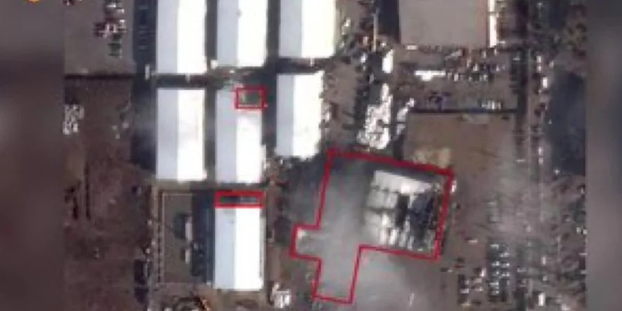 ВМС показали последствия поражения завода по производству дронов в Таганроге